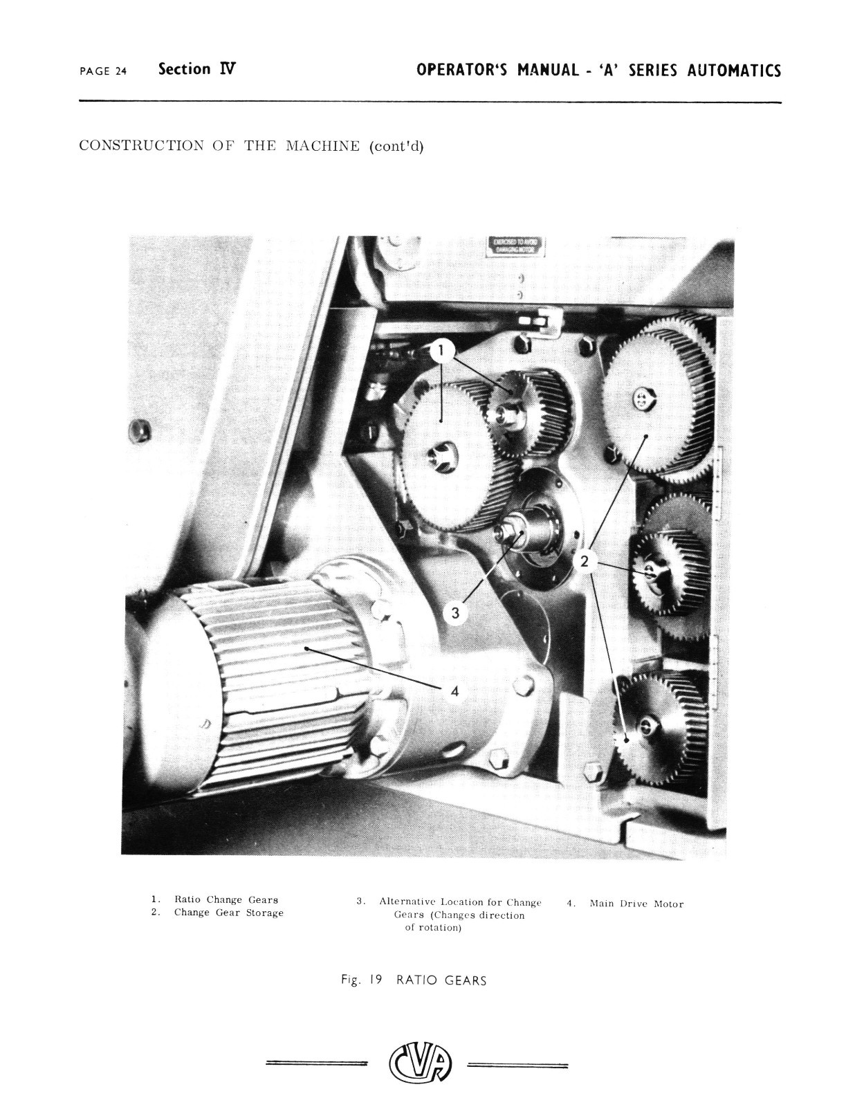 CVA A12, A16, A20 Auto Screw Machine Lathe Operator Manual #820