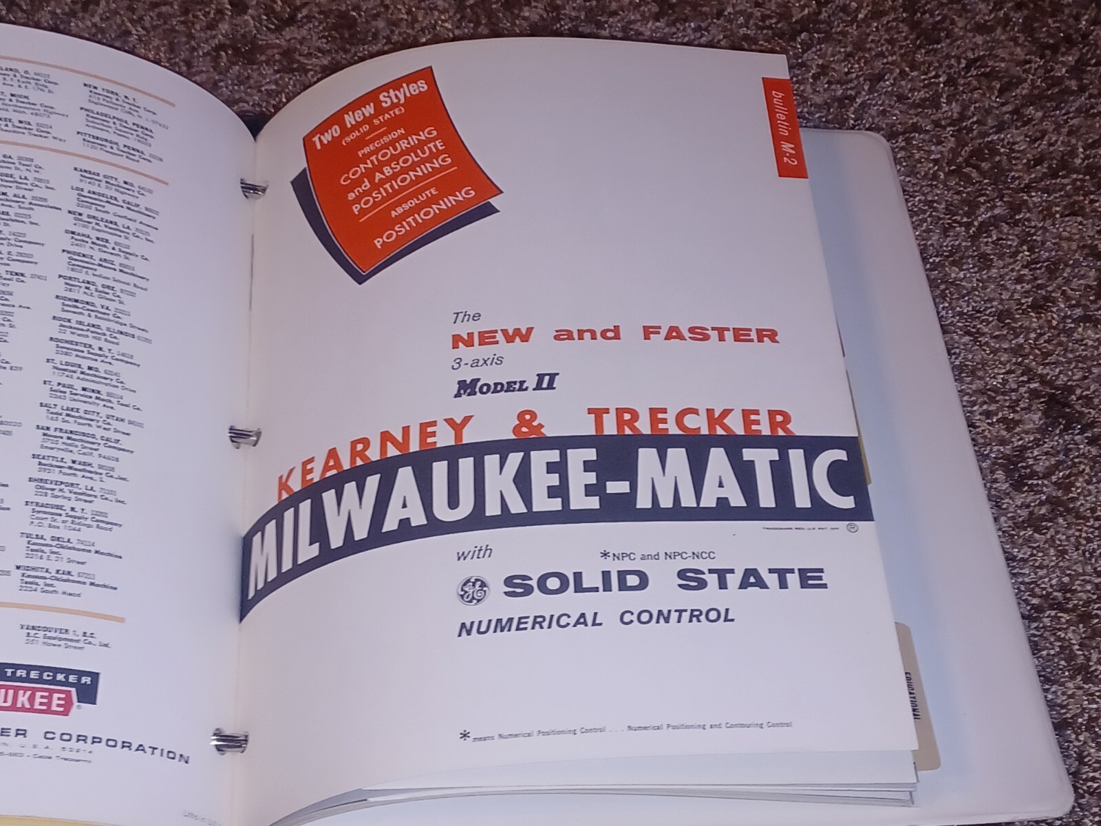 1975 KEARNEY & TRECKER MILLING BORING MACHINES Book SALES CATALOG MILWAUKEE TOOL