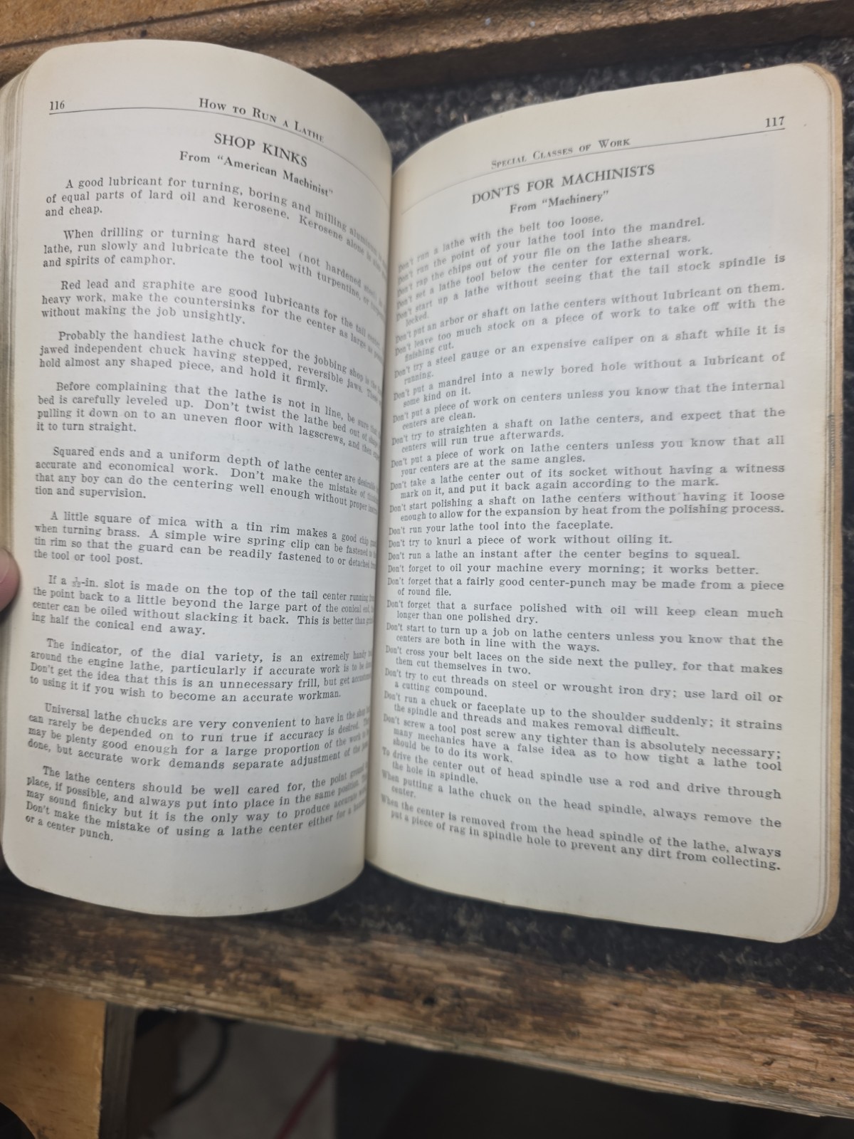 How To Run A Lathe 41th Edition 1941 Care And Operation Of Screw Cutting Lathe