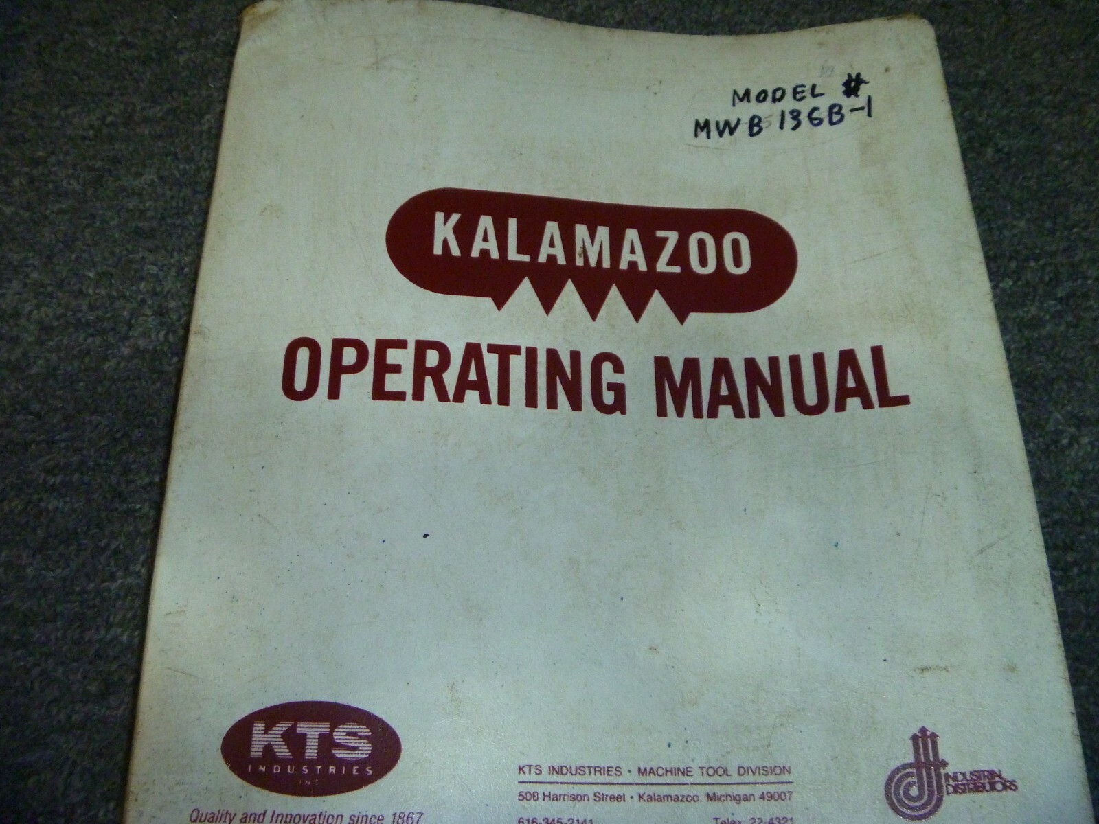 Kalamazoo MWB136B-1 Microwiz Multi Function Counter Owner Operator Manual