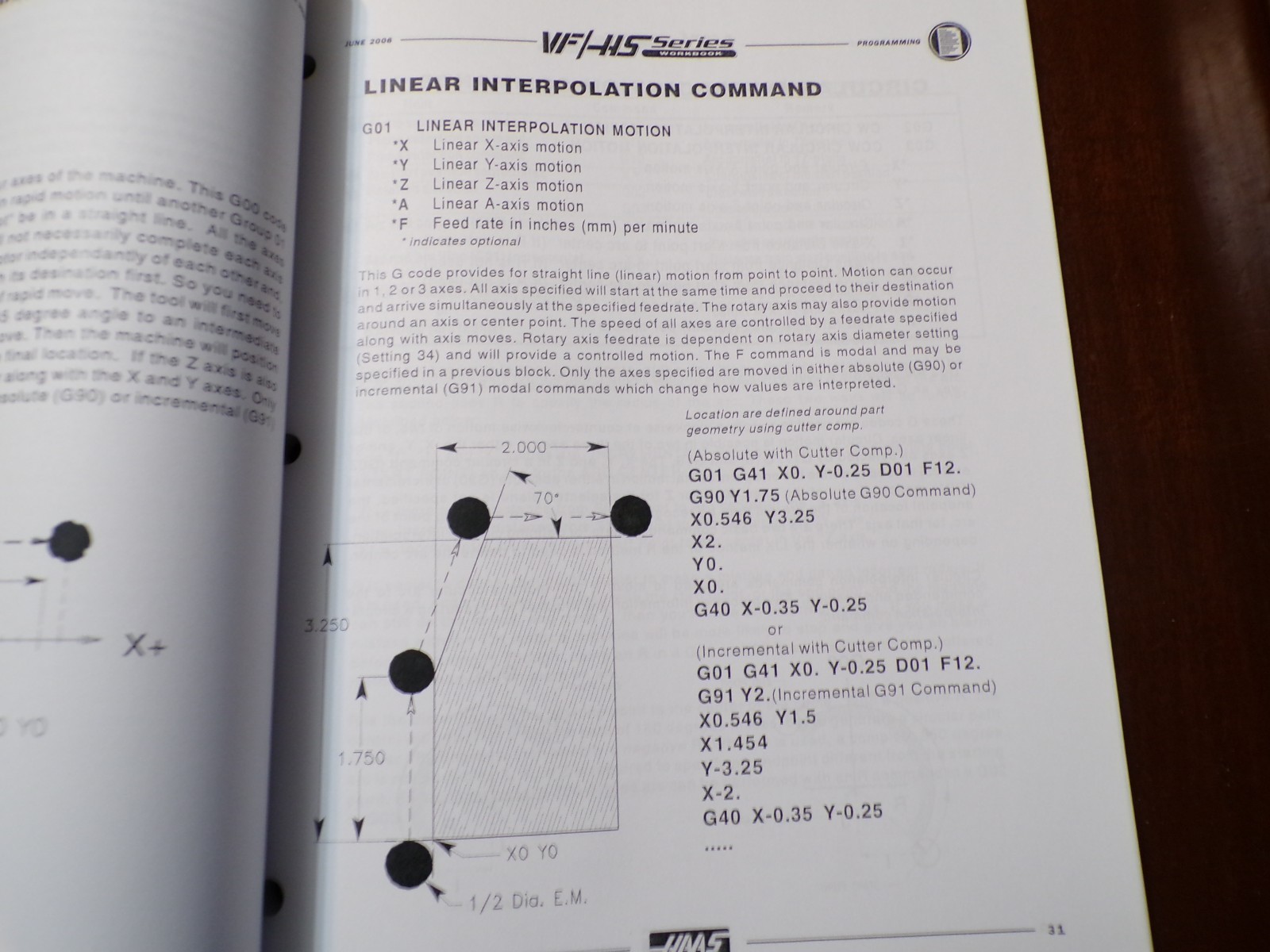 Haas VF/HS Series Programming Workbook CNC Machines 2006