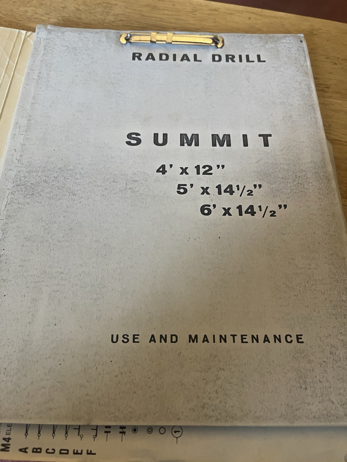 Summit Radial Drill Use& Maintenance:4′,5′,6′