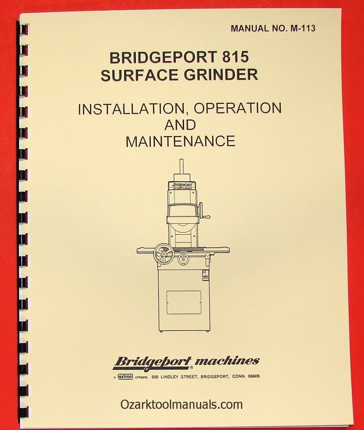 BRIDGEPORT 815 Surface Grinder Operation, Parts, and Maintenance Manual 0073