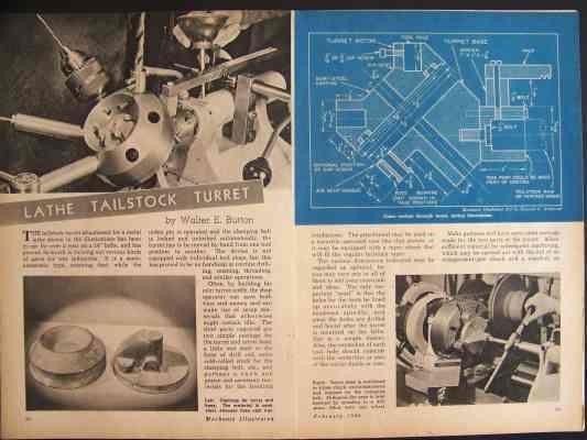 6-Way QUICK CHANGE TURRET TAILSTOCK How-To build PLANS