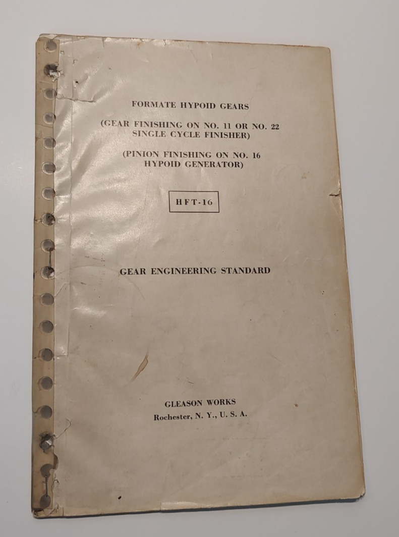 Lot of Gleason Works Handbooks for Bevel and Hypoid Gear Engineering Standards