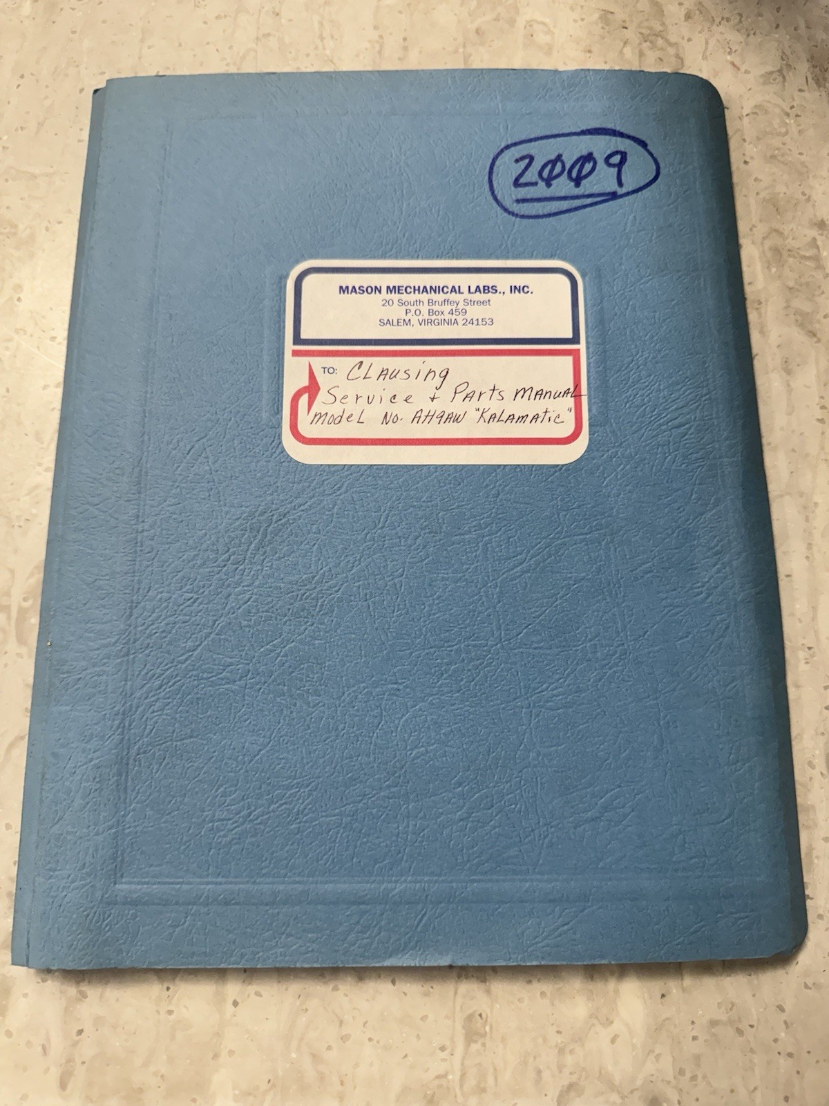 Kalamazoo Metal AH9AW Kalamatic Cutting Saw Owner Operator Maintenance Manual