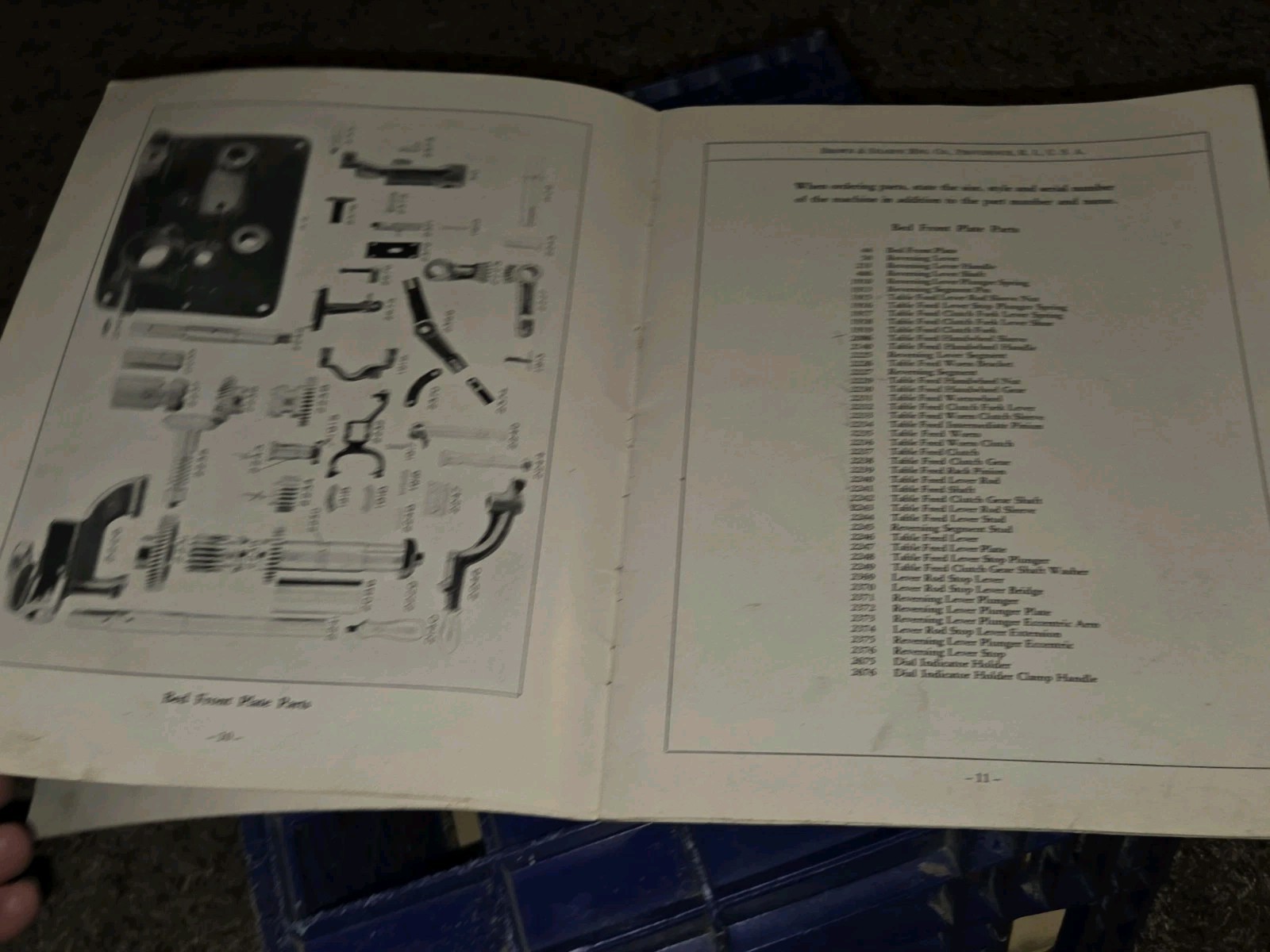 Brown & Sharpe #13 Universal & Tool Grinder Repair Parts Manual ORIGINAL BOOK