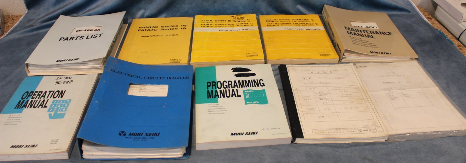 Mori Seiki SH-400 Manuals (Complete 9 Pc Set)
