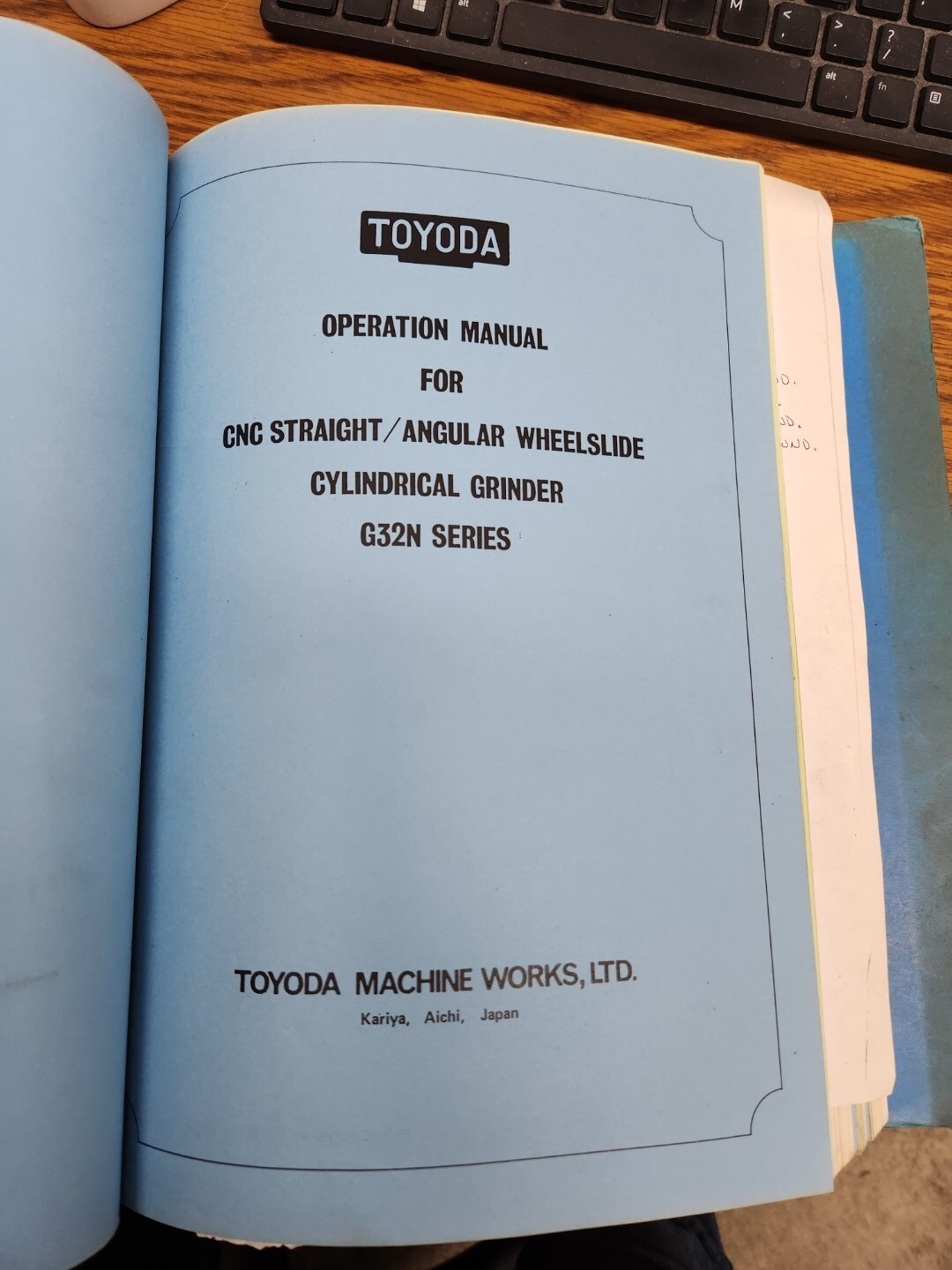 Toyoda Machine G32N Grinder Manual