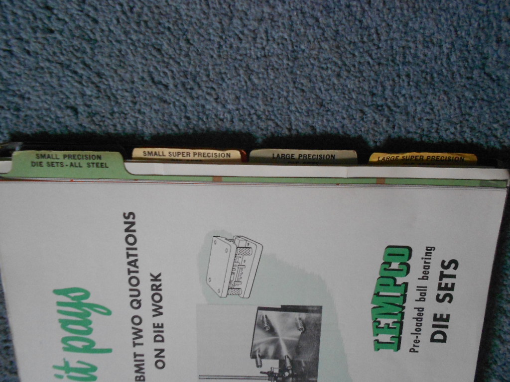 1954 LEMPCO BALL BEARING DIE SETS CATALOG & 1957 Price List Info Specs Original