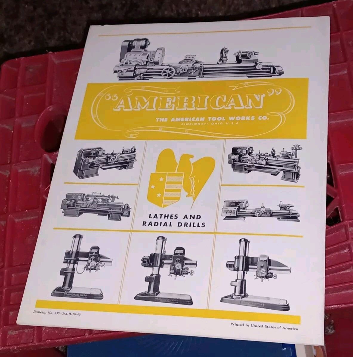 AMERICAN HOLE WIZARD Tool Works BULLETIN 330 Instruction Book LATHE RADIAL DRILL