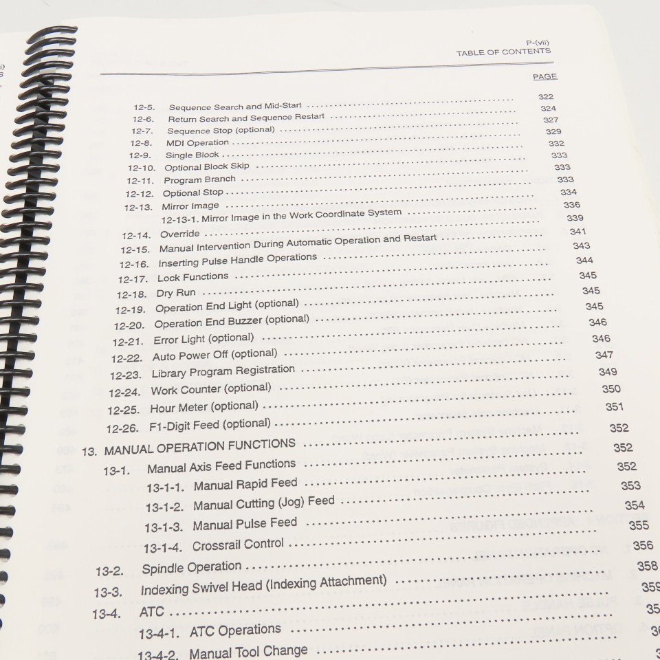 Okuma OSP7000M OSP700M 3750-E-R2 Operational Manual