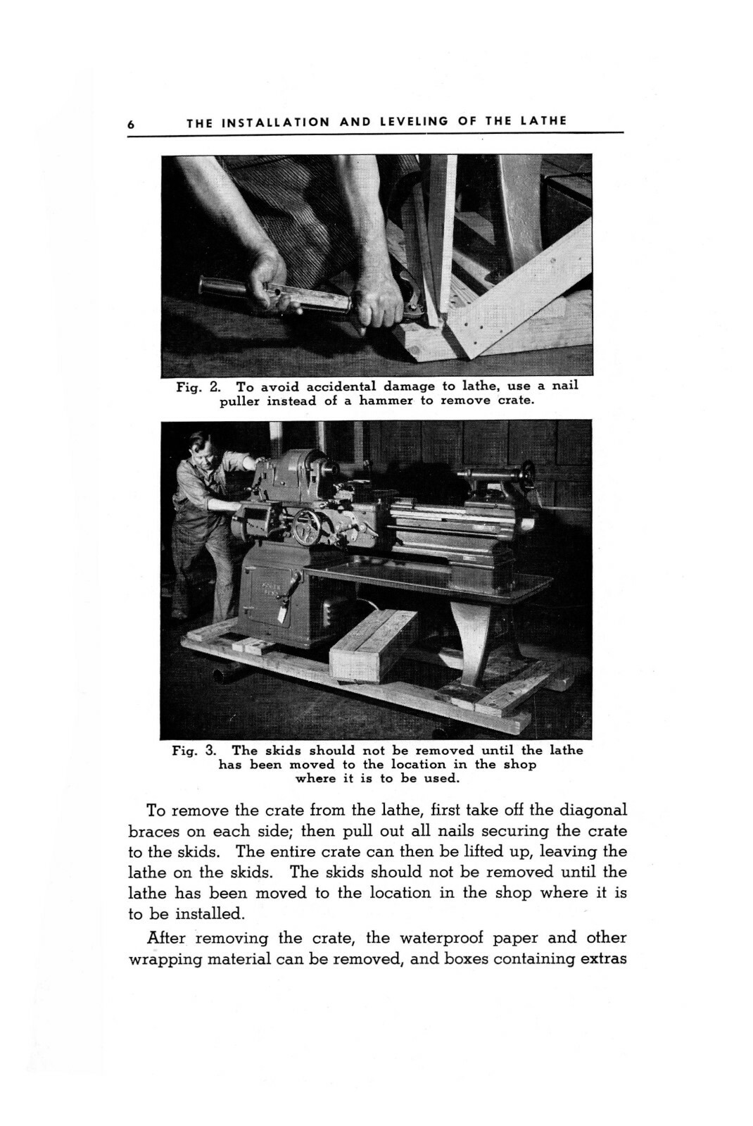 South Bend Installation & Leveling The Lathe Instruction Manual #932