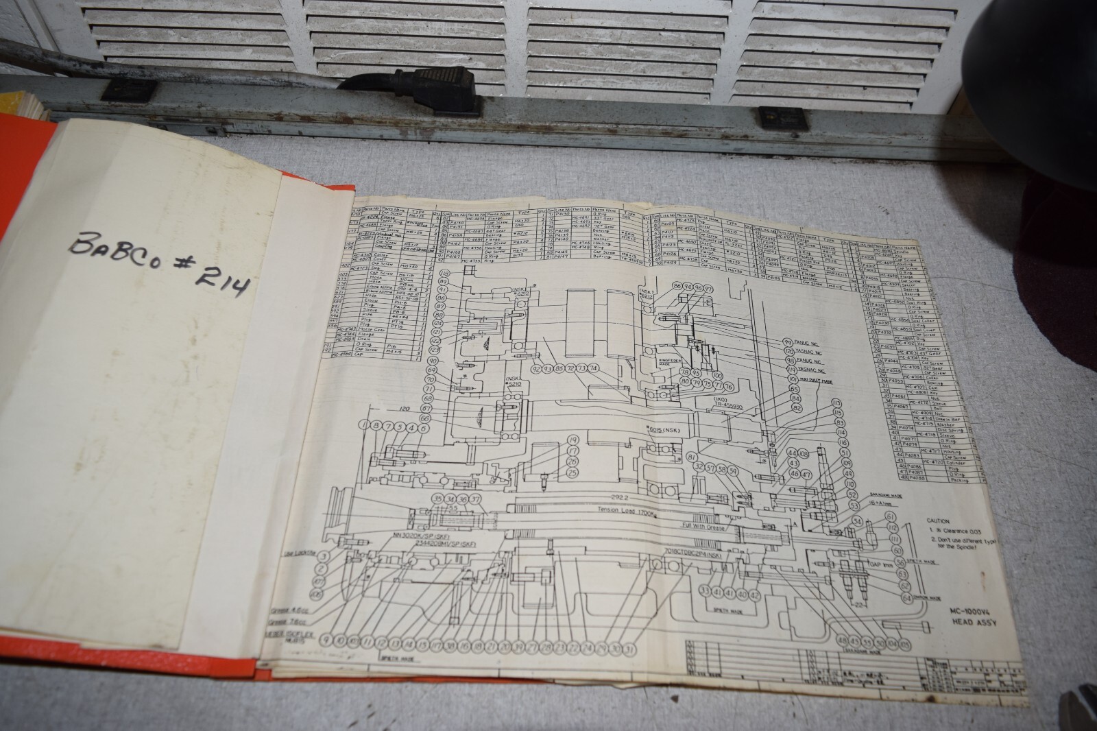 Matsuura MC-1000 V4 Service Manual