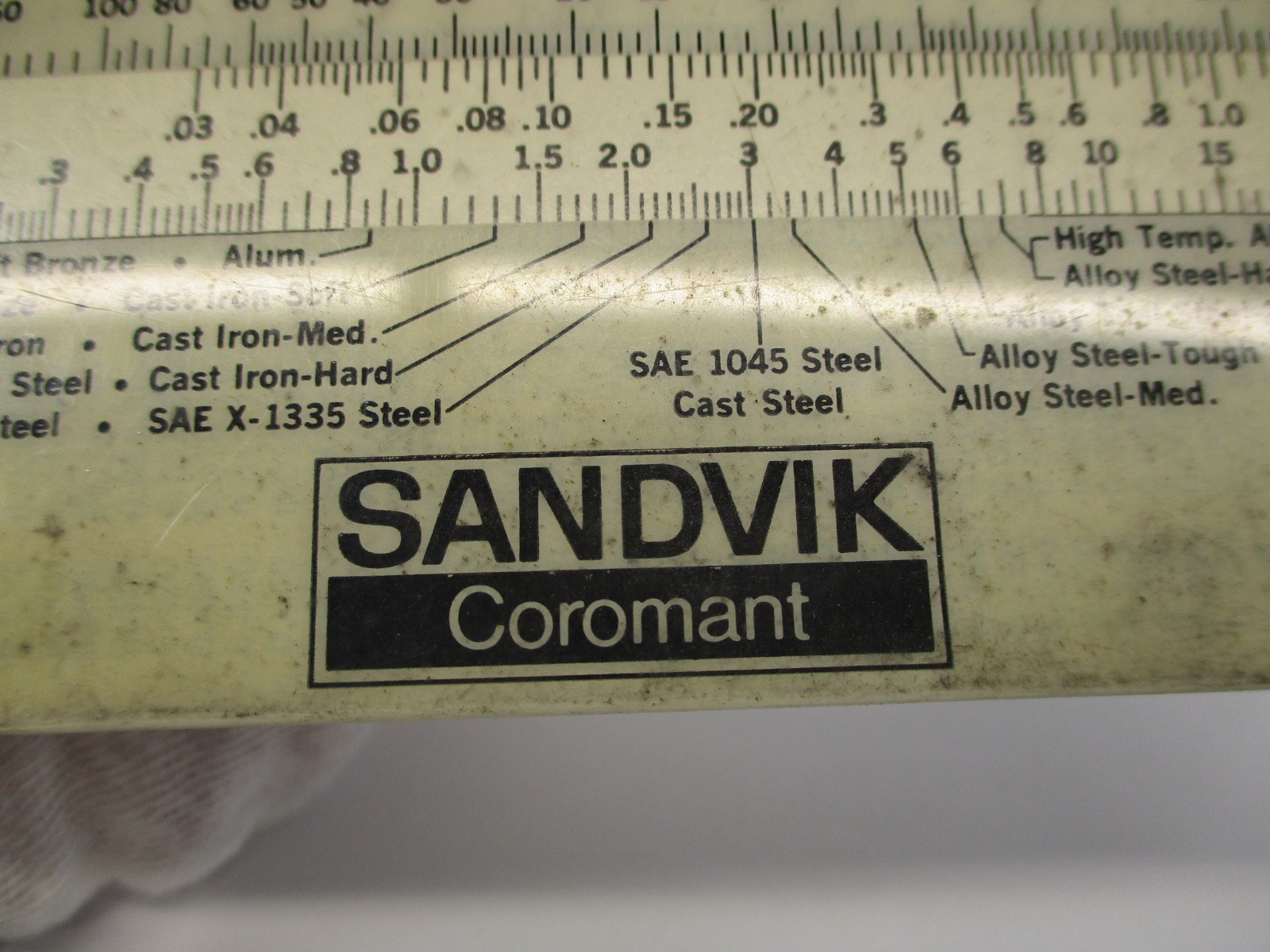 SANDVIK COROMANT Speed & Feed MACHINING Slide Calculator Perrygraf 1986 in EC