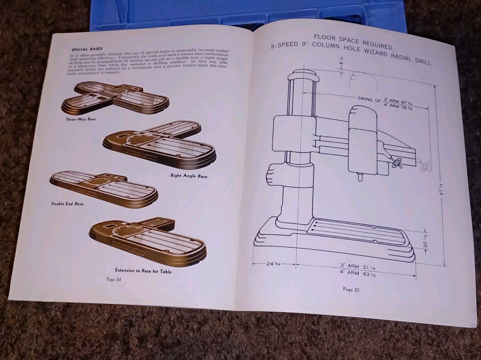 AMERICAN HOLE WIZARD Tool Works Company BULLETIN 305 LATHES RADIAL DRILL Catalog