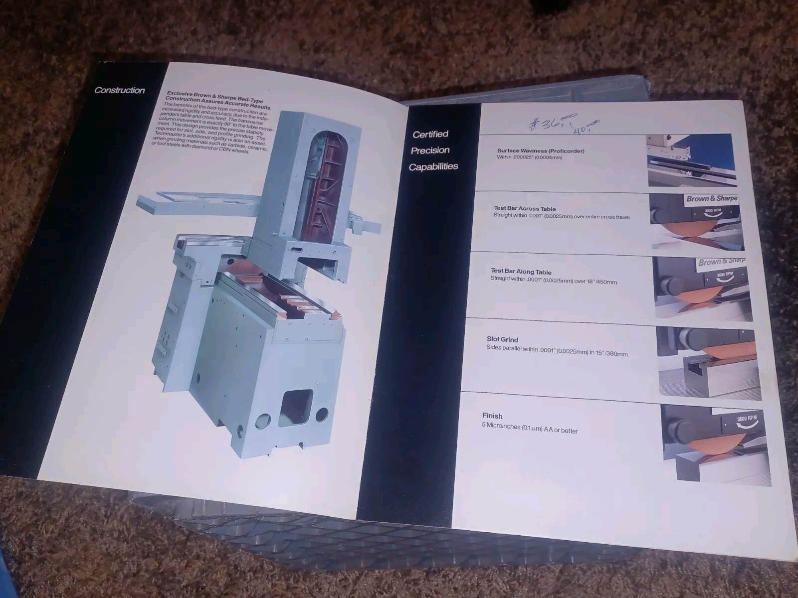 Brown & Sharpe Techmaster Surface Grinding Machines SALES CATALOG BOOK BOOKLET