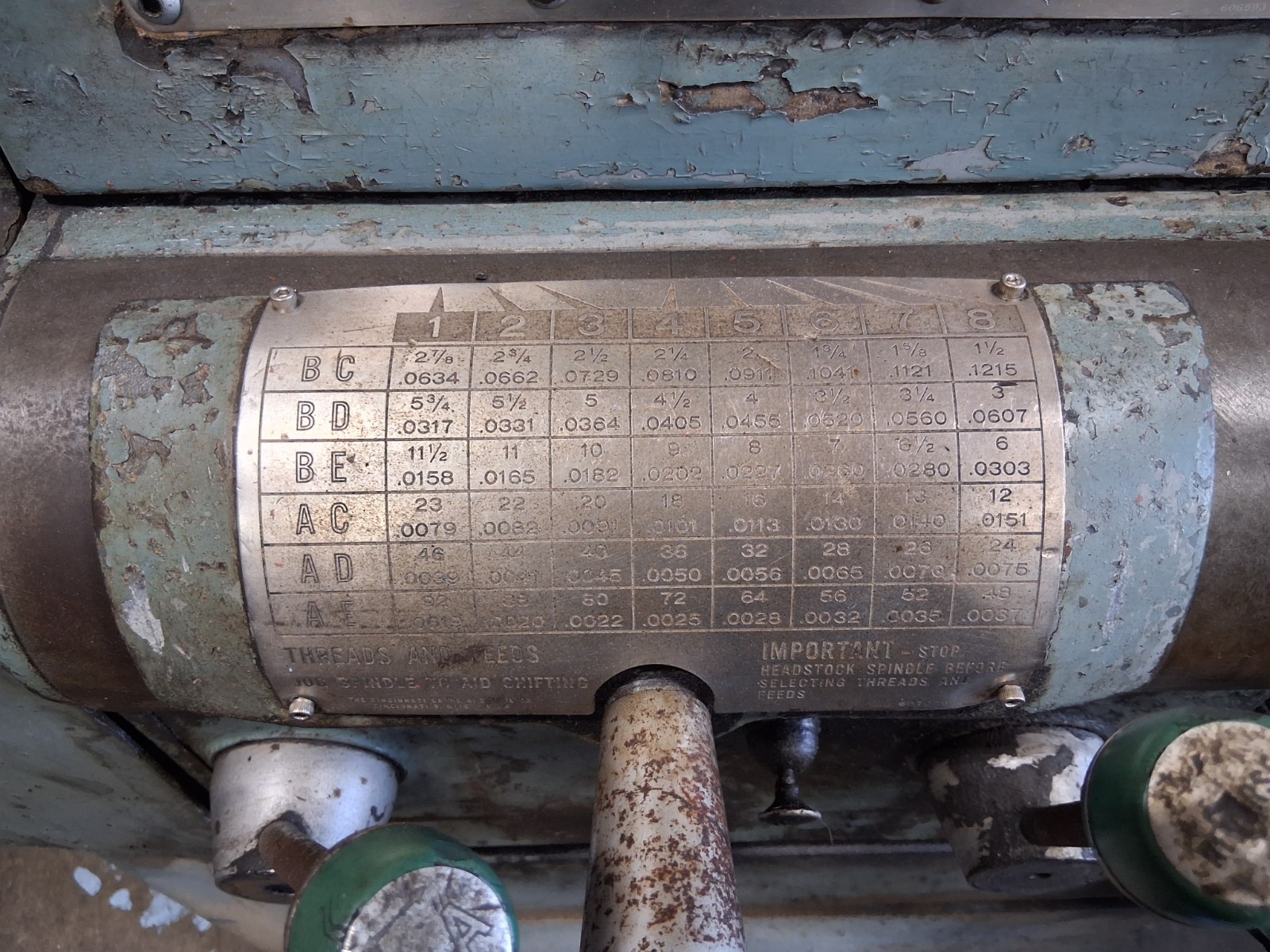 Cincinnati Hydrashift Lathe With Manual