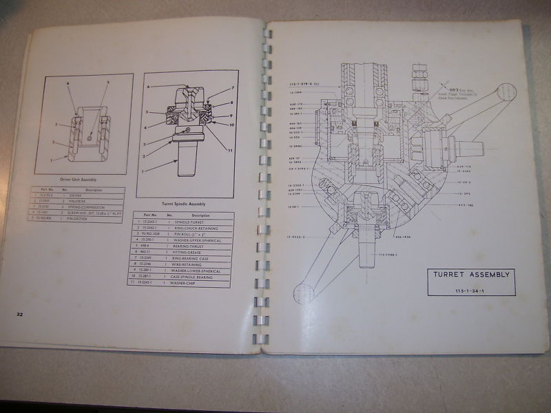 Brown & Sharpe Operation & Maintenance, Turret Drilling Machine
