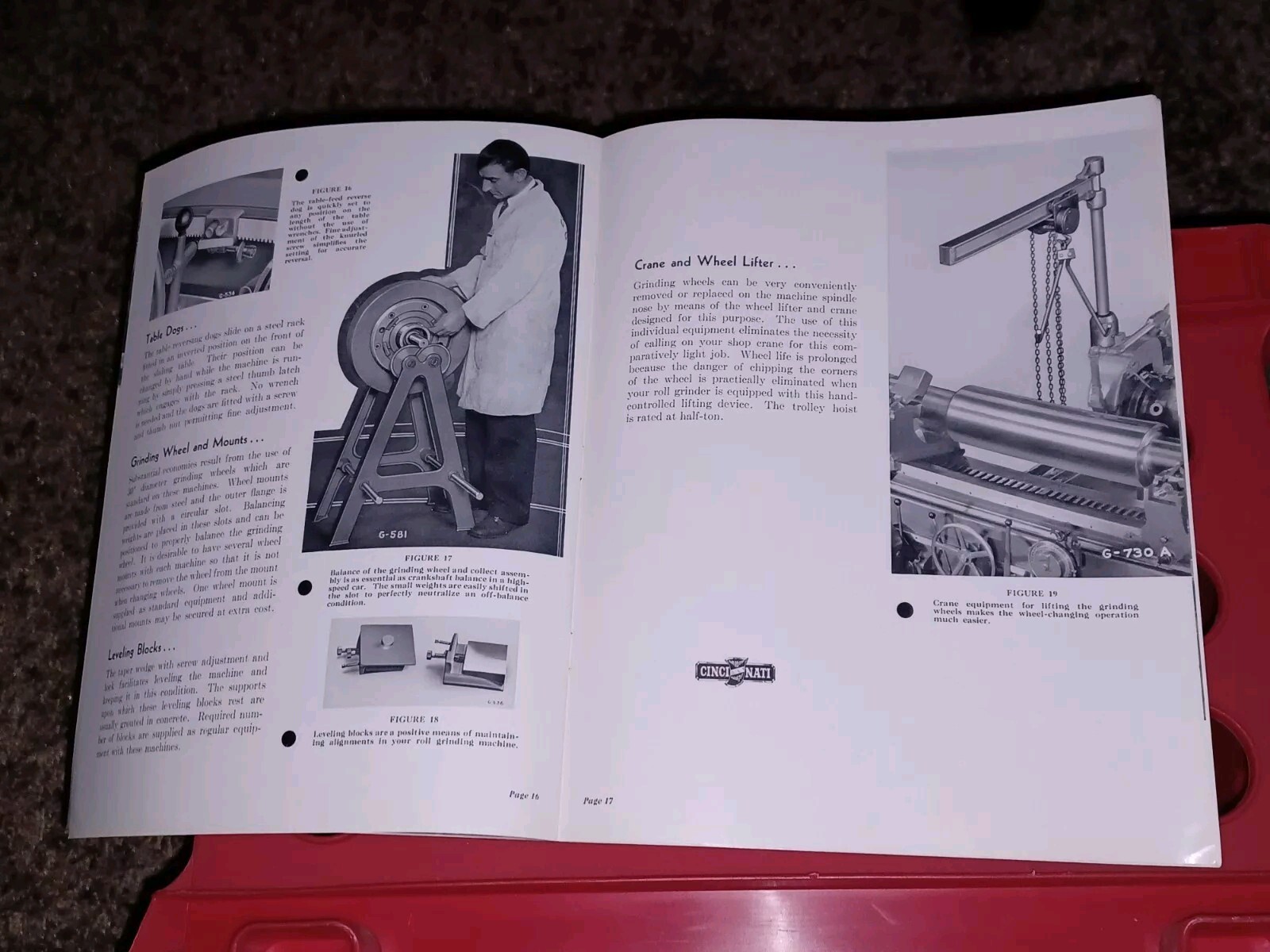 Cincinnati Grinders 20 24 28″ Catalog ROLL GRINDING MACHINES Book Pub # G-383