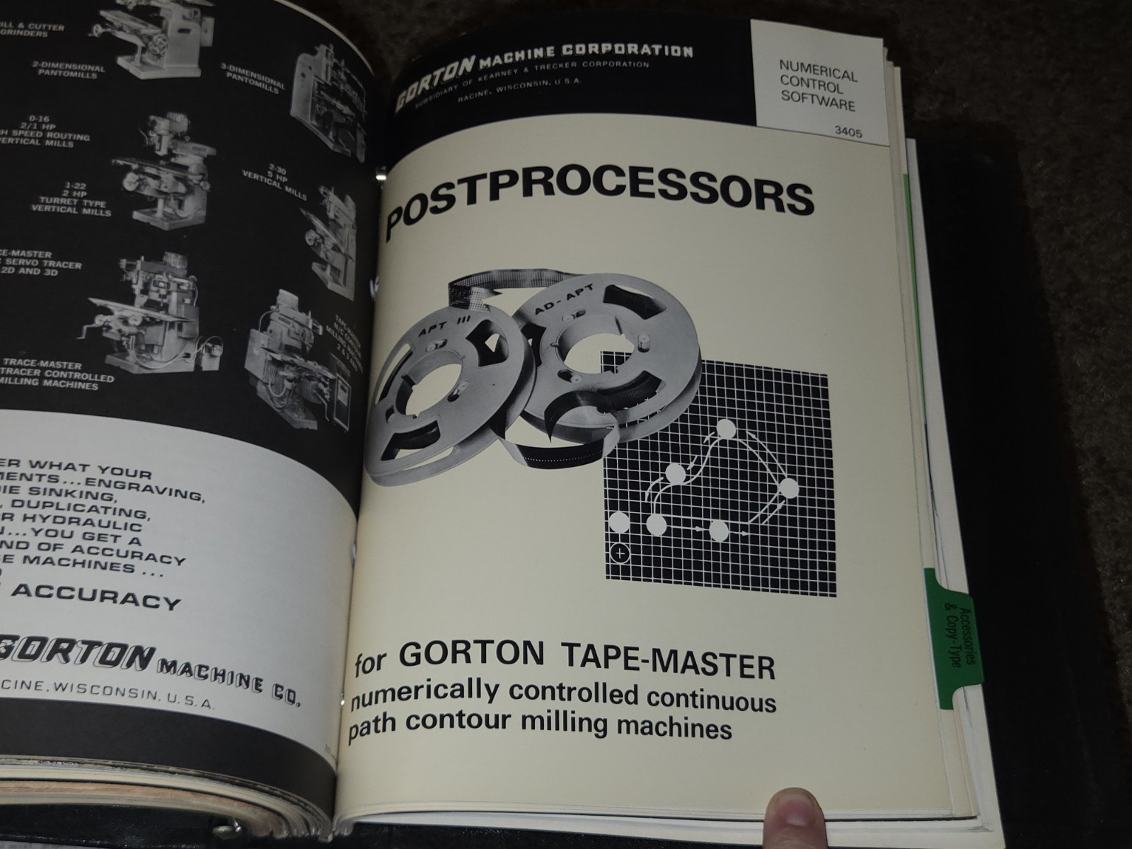 VTG Gorton Fine Machine Tools Sales Catalog Binder Book Brochure Lot MACHINIST