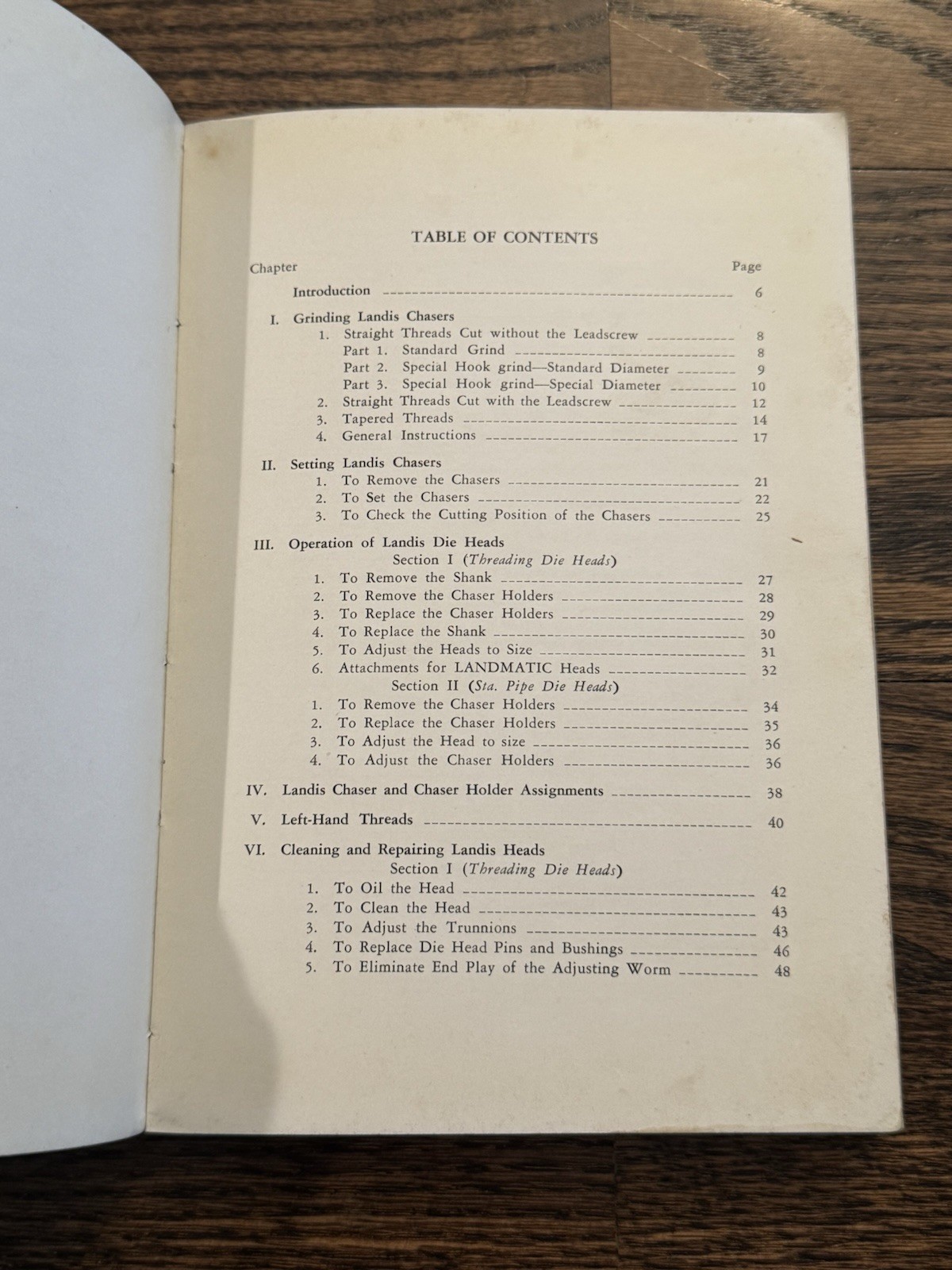 1940 LANDIS HANDBOOK 6th Ed Landis Threading & Tapping Equipment WAYNESBORO PA