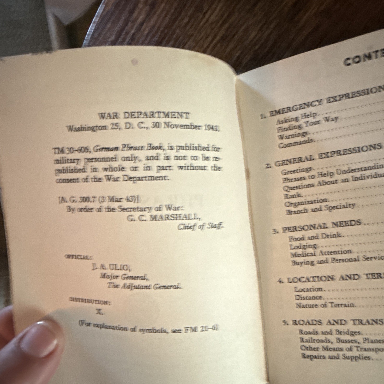 WWII War Department Language Guides from Lt. Commander Robert Hughes