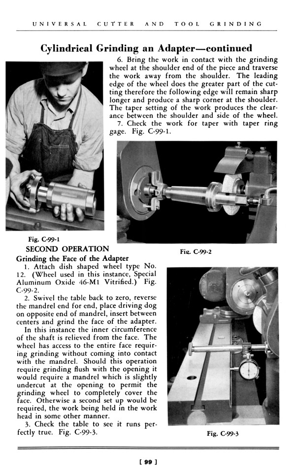Covel Handbook Universal Cutter & Tool Grinding Techniques Operator Manual 1270