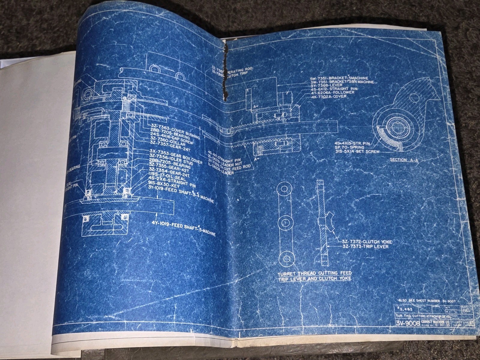 Gisholt Machine Company Blue Prints Book UNIVERSAL TURRET LATHE #5 Original VTG
