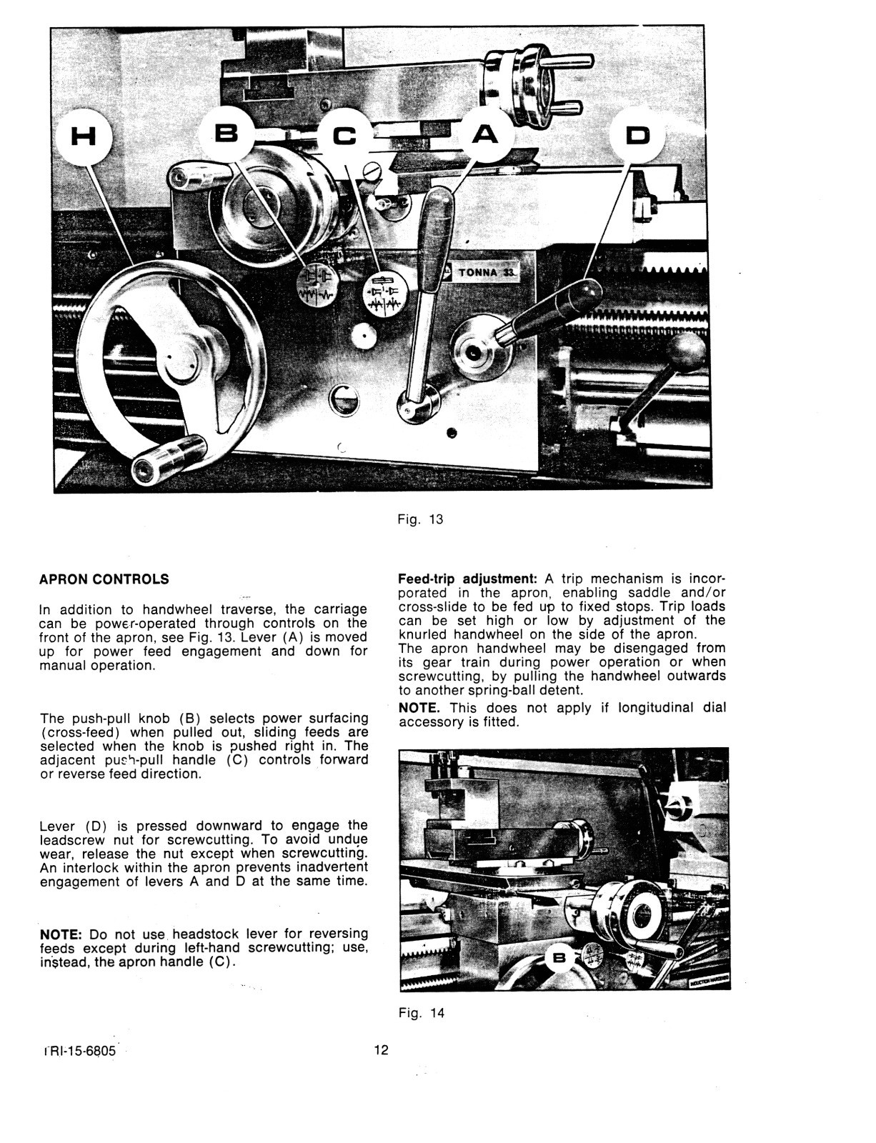 Clausing Colchester 15″ Lathe Service and Parts Manual sn: 22096 to 31470 *42