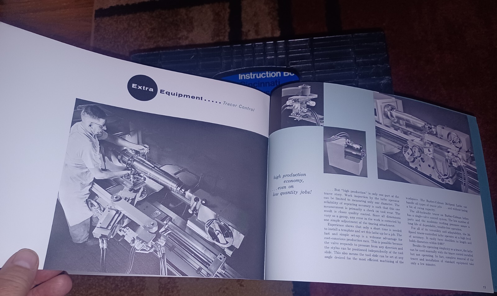 BARBER COLMAN MODEL 2013T 2516T HEAVY DUTY TOOLROOM LATHE Sales CATALOG Book VTG