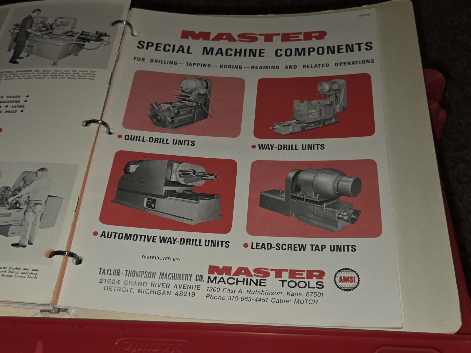 MASTER MACHINE TOOLS CO SLIDES & HEADS Promo Sales Binder Catalog Book MACHINIST
