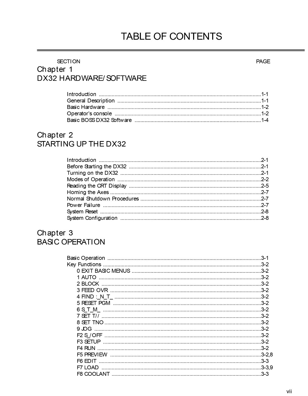 Bridgeport Vertical Machining Center DX32 CNC Operator Manual #2105