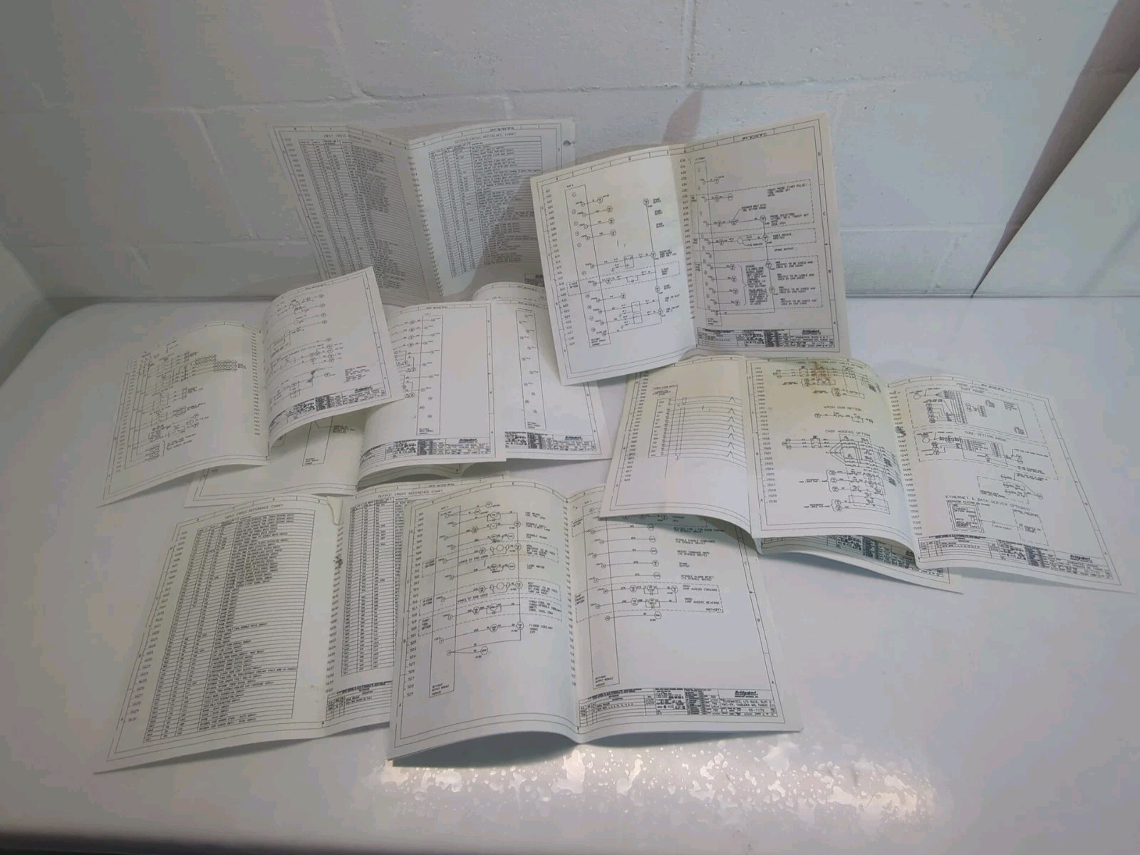 Bridgeport system wiring diagram 59-1170 & OTHERS SCHEMATIC LOT STAINED AS IS