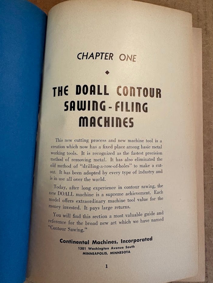 Vth Doall Service Co Manual c1943 11th Edition Contour Saws Catalog Machine Tool