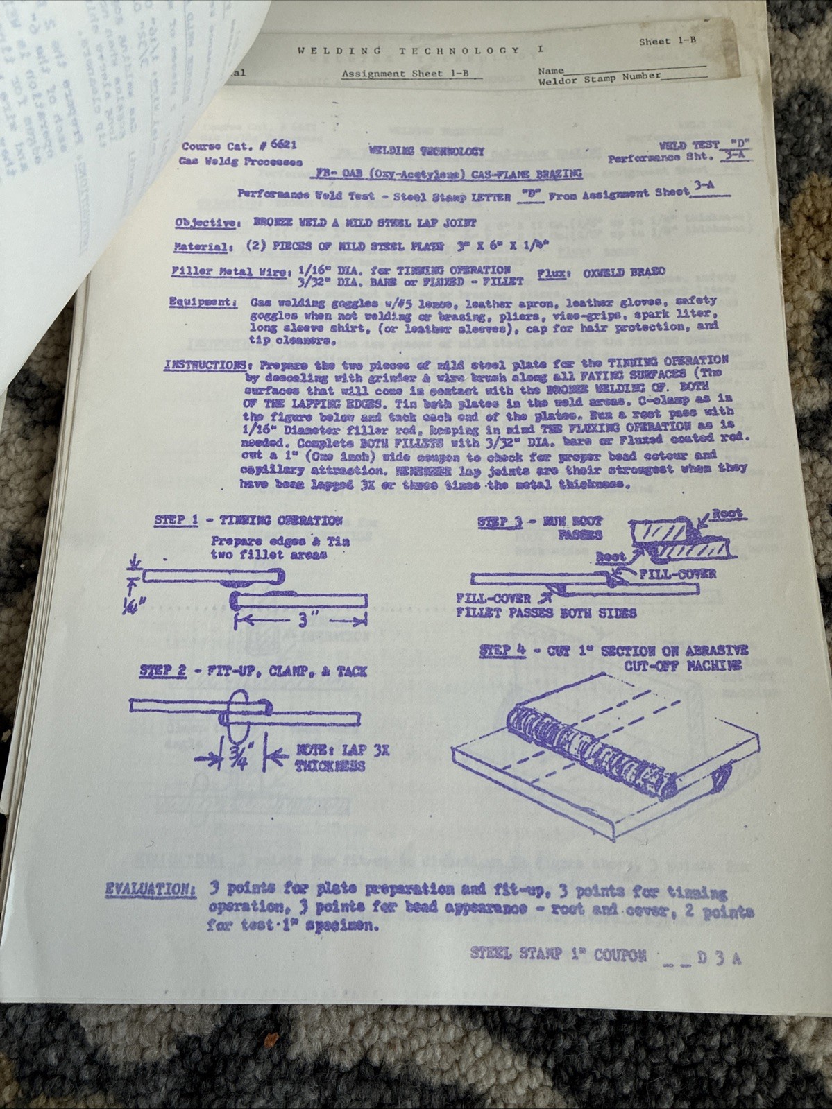 Vintage Welding & Mechanical Drawing Coursework 1979–80 | Trade School Archive