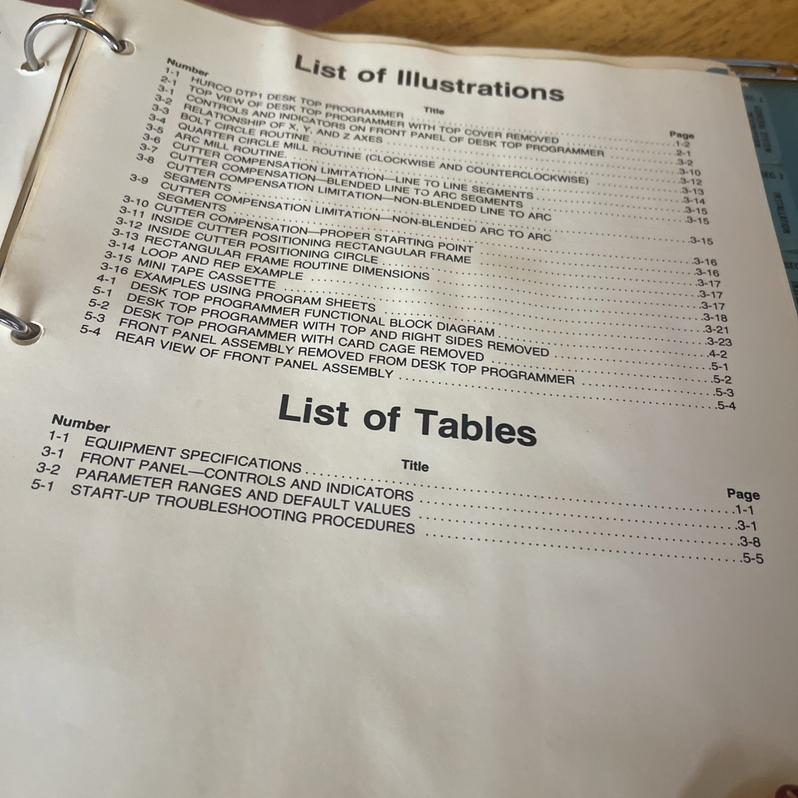 Hurco DTP 1 Desk top Programmer Owner’s Manual