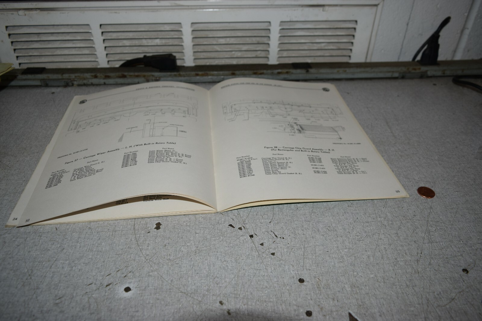 Pratt & Whitney No.4E Jig Borer M1861 Repair Parts Catalog Manual