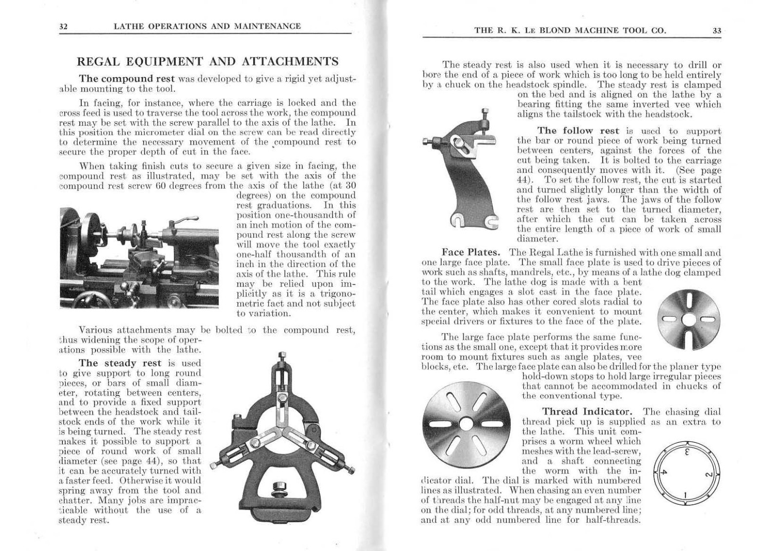 Operation & Maint Manual Geared Lathe Running a Regal Geared Lathe – P67