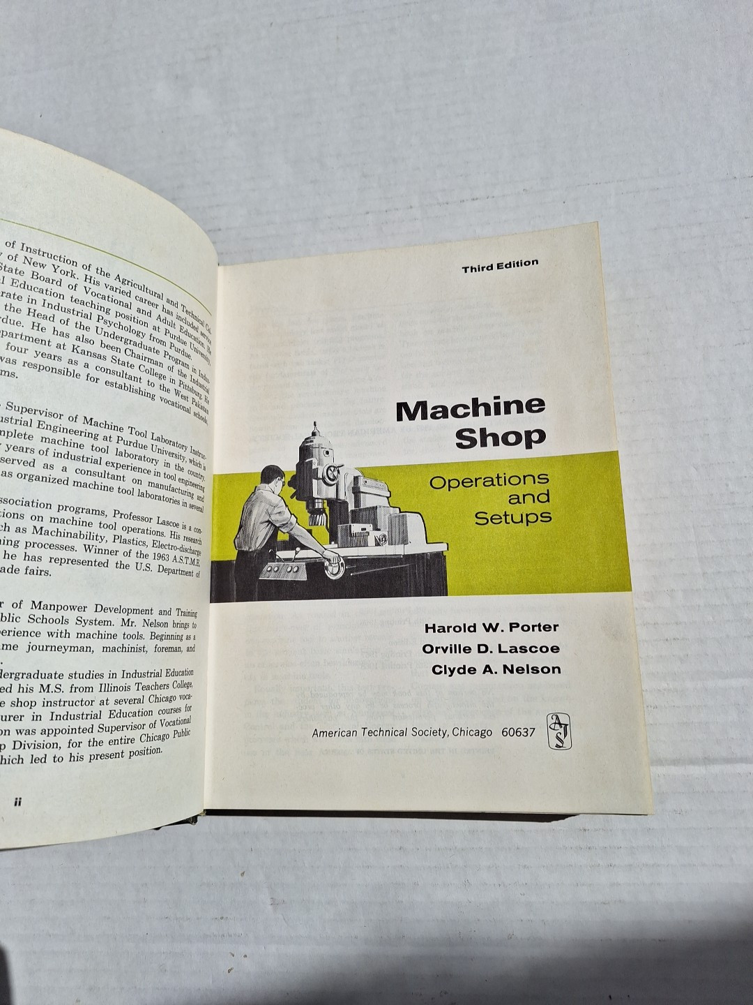 Machine Shop Operations and Setups 1969 Porter, Lascoe, Nelson HC Hardcover