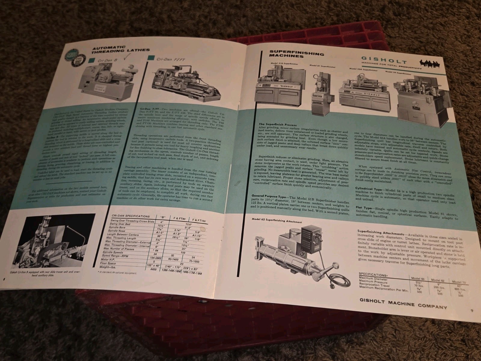 Gisholt Machine Tools For Productivity CATALOG BOOKLET Turret Lathes Chuckers