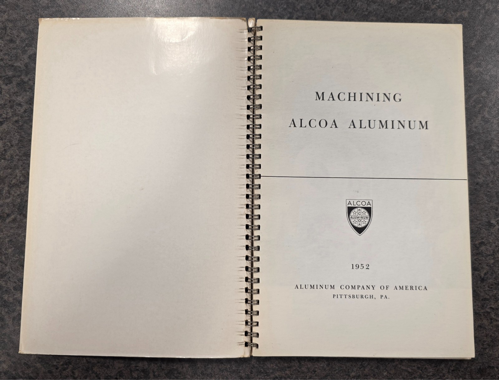 Vintage 1952 Machining Alcoa Aluminum –