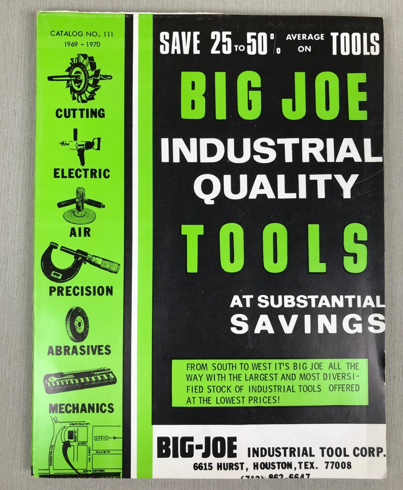 1969-70 BIG JOE Industrial Tool and Machinery Catalog, Vintage, Texas