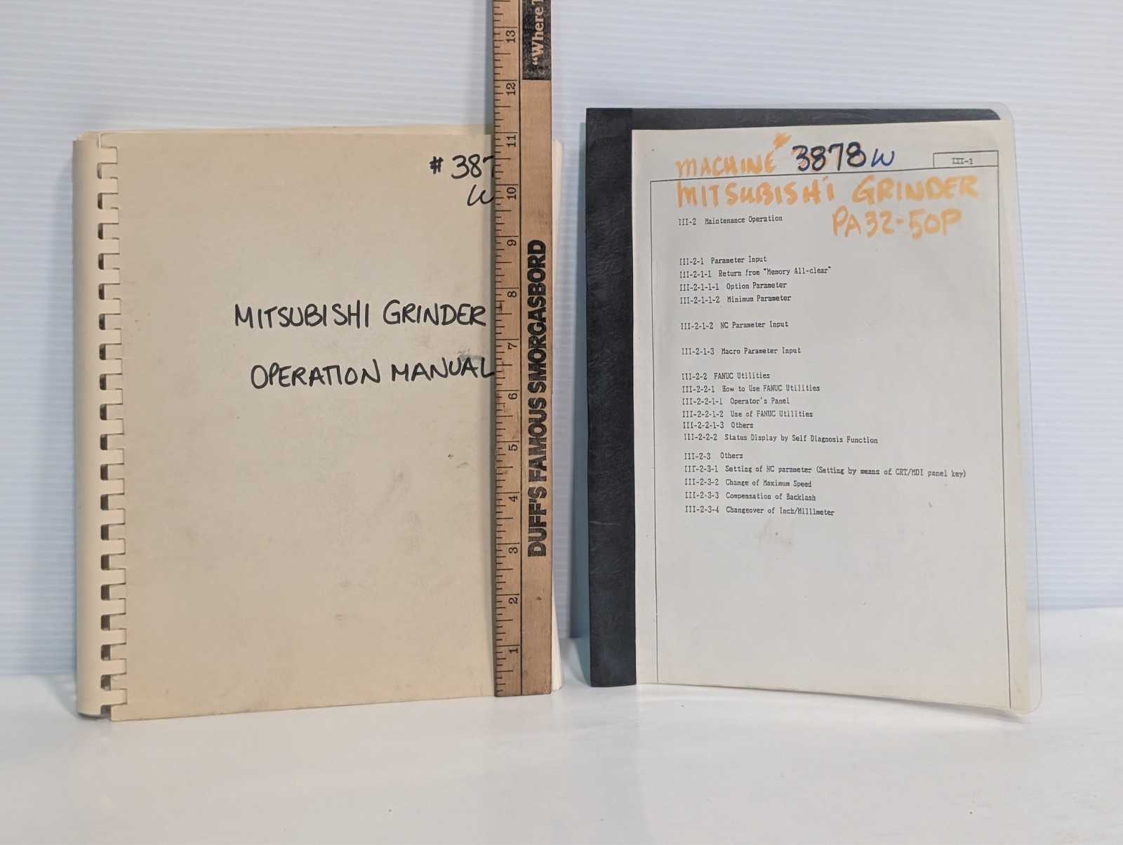 Mitsubishi PA32CNC Grinding Machine Harley Davidson Operation Manual PA32-50P