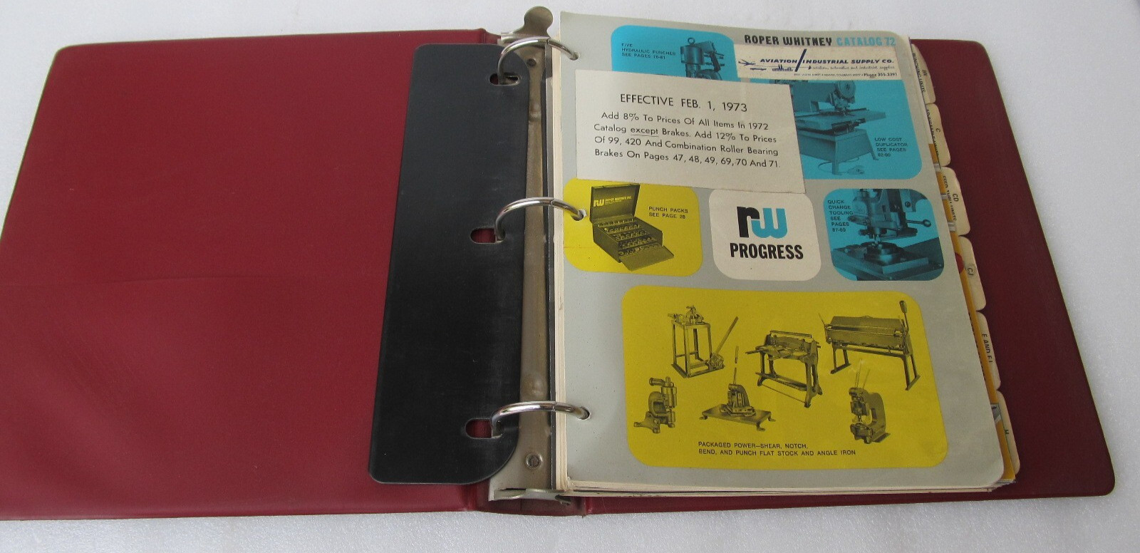 Binder of Roper Whitney, De-Sta-Co, Strippit Vintage Tool Catalogs 1970s