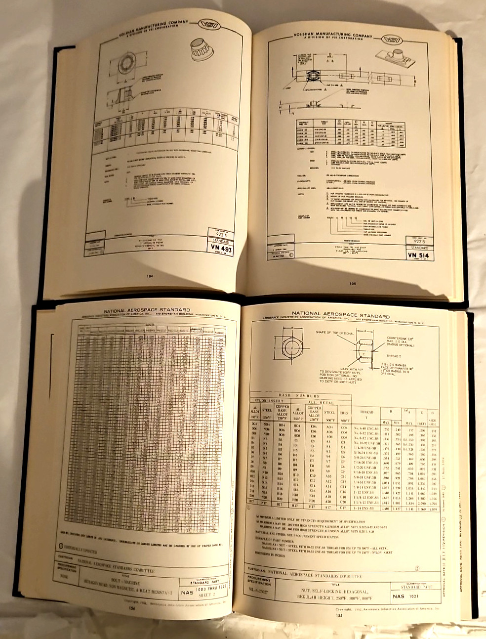 VOI-SHAN Aerospace Fastener Design Manual Volume I (1968) & II (1967) Book Set
