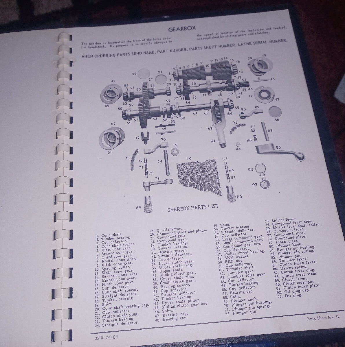 OPERATORS MANUAL FOR MONARCH LATHE NO N-37486 HANDBOOK INSTRUCTIONS PARTS BOOK
