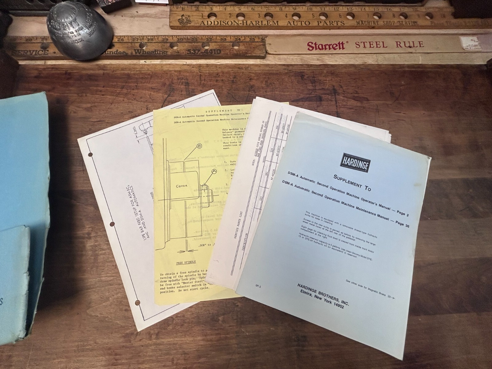 ORIGINAL OEM Hardinge Lathe DSM-A Operators, Maintenance, and Parts Manuals