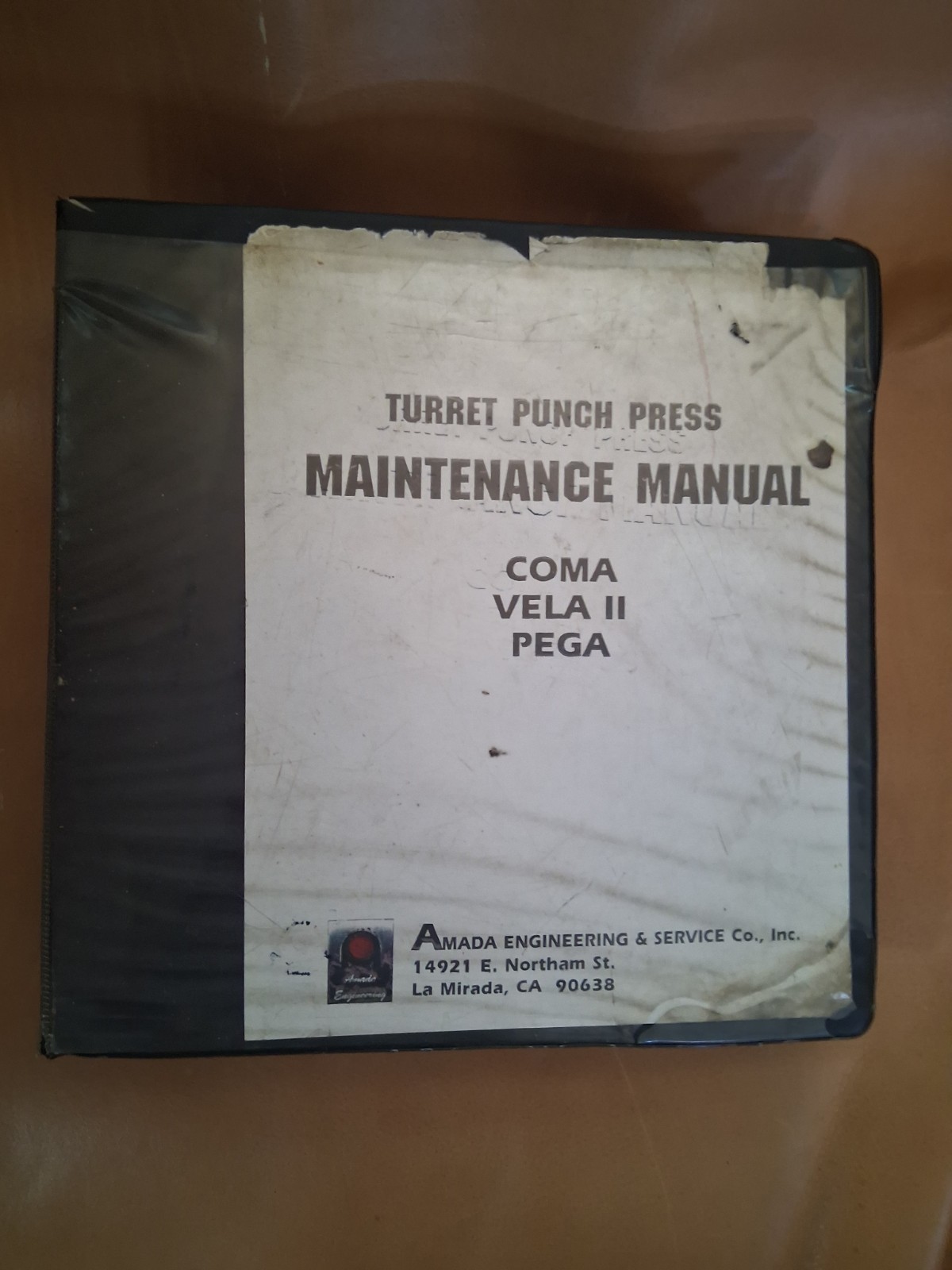 Amada Maintenance Manual For Coma Vela ii Pega Cnc Turret Press