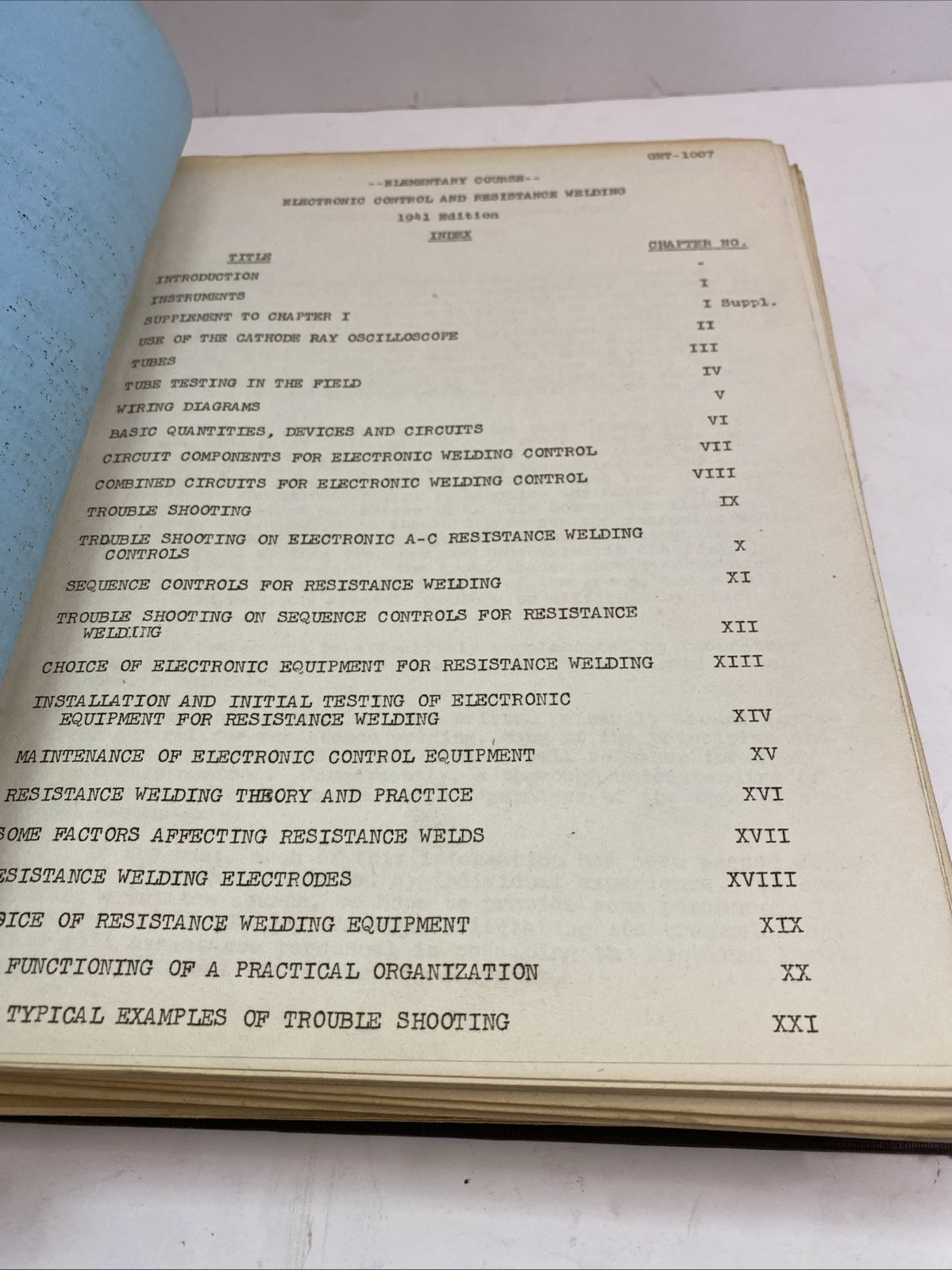 General Electric GE Elementary Course Electronic Control Resistance Welding 1941